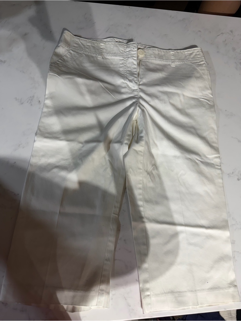 Dalia Collection White Cropped Women's Jeans